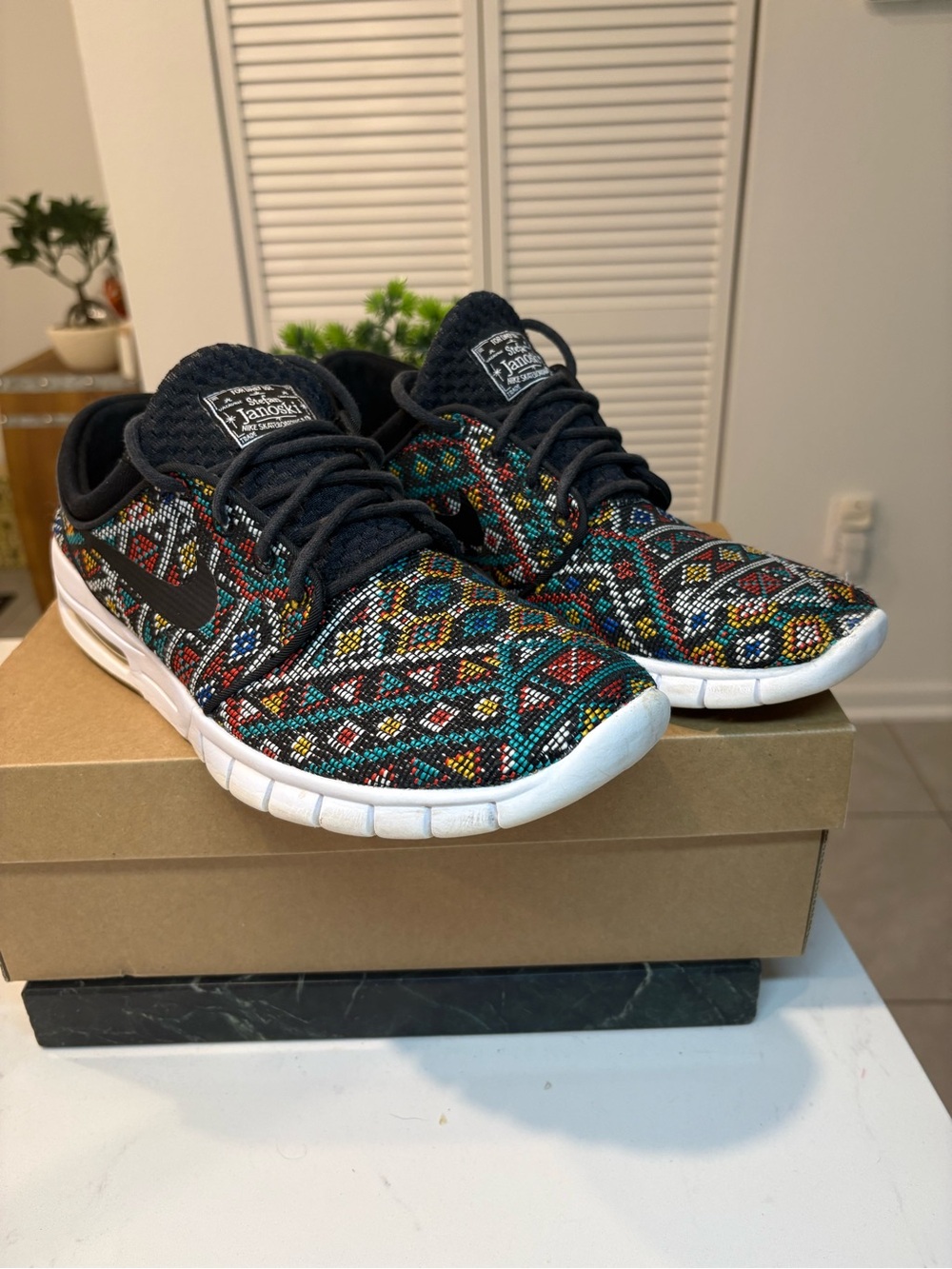 Nike SB Air Max Stefan Janoski Premium Multicolor Rare Men’s Sneakers, size 10